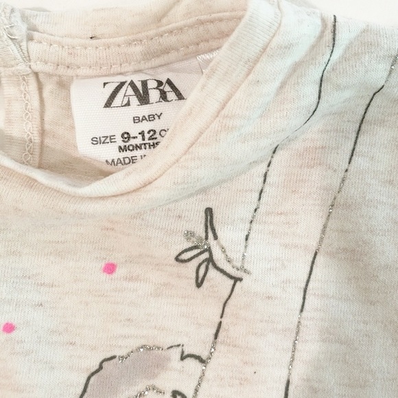 Zara‎ 9-12m koala pompom top - Picture 3 of 3